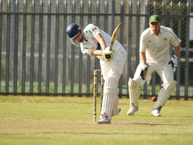 Bridlington CC 3rds in batting action