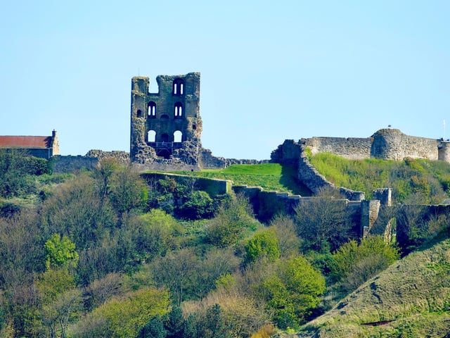 Scarborough Castle taken from Queen's Parade.