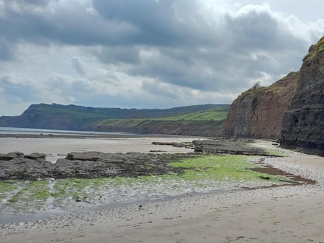 Panoramic view of Robin Hood's Bay.