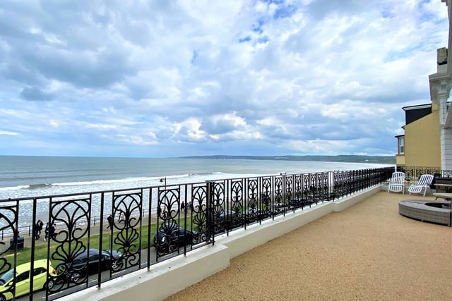 An ever changing vista of sea and sky from the vantage point of the apartment terrace.
