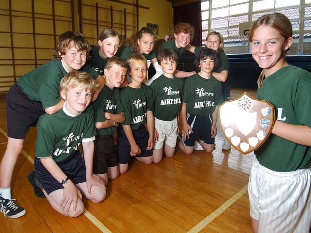 Airy Hill Primary School winning athletics team are Chris Mead, Ben Milson, Laura Foster, Shane Hicks, Samantha Gibson, Elenor Paxton, Jack Cooper, Miles Locker, Sam Broadley, Lauren Hall and Daniel Armstrong.