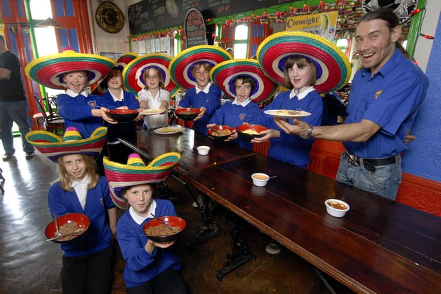 Pupils from Ruswarp Primary School visit the Fiesta Mexicana restaurant on the Esplanade, Scarborough, to try their hand at making, and eating, Mexican food.