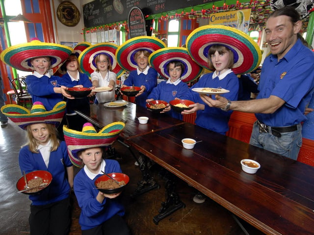 Pupils from Ruswarp Primary School visit the Fiesta Mexicana restaurant on the Esplanade, Scarborough, to try their hand at making, and eating, Mexican food.