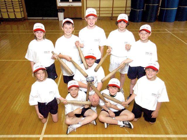 Pictured is Airy Hill Primary School's winning rounders team.