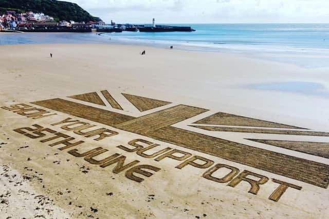 Animated Object's sand art is ready ahead of Armed Forces Day.