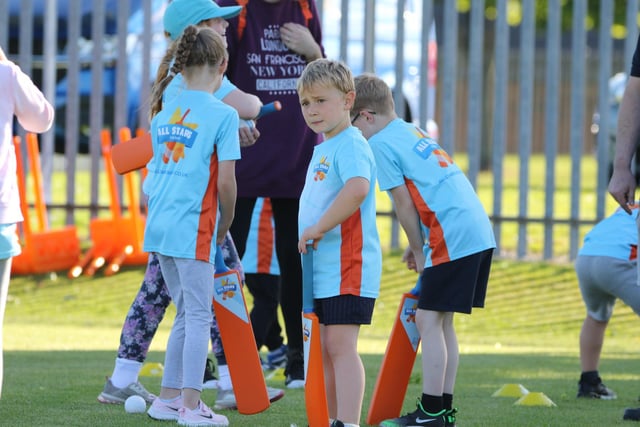 The All Stars get ready to bat