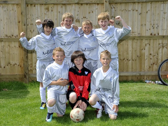 At the Junior Schools Mini World Cup Tournament held at Pindar Leisure Centre, the Newby and Scalby School team represent Brazil.