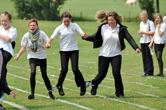 Filey School Year 8 students hold a fundraising week on behalf of the Operation Smile charity. A three-legged race event was also staged to help the fundraising.