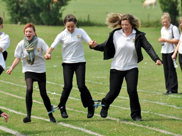 Filey School Year 8 students hold a fundraising week on behalf of the Operation Smile charity. A three-legged race event was also staged to help the fundraising.
