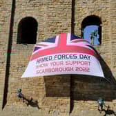 Armed Forces Day flag at Scarborough Castle