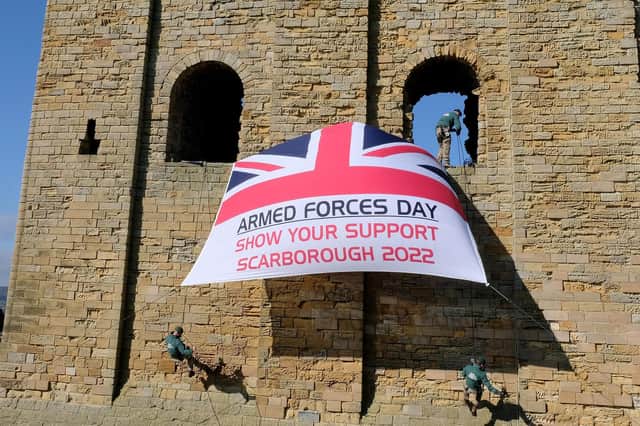 Armed Forces Day flag at Scarborough Castle