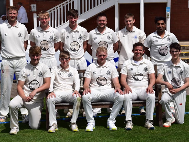Scarborough CC 2nds line up before their home win against South Holderness
Photo by Simon Dobson