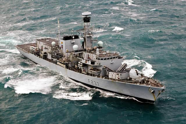 HMS Westminster will be moored off Scarborough in South Bay. (Photo: © MOD and Crown Copyright)