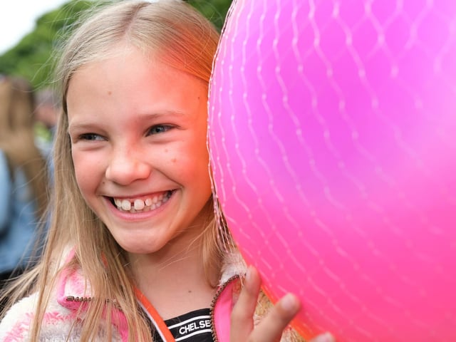 Evie has a great time.