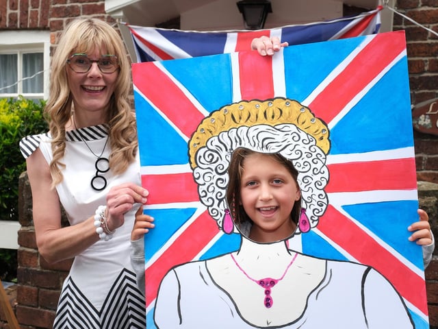 Your Majesty ... Sam Noble of Sam Noble Eyecare with Olivia.