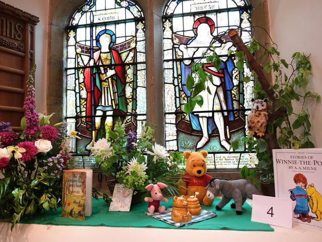 St Laurence's Church Flower Show: The Winnie the Poo display.