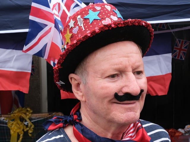 Colourful outfits at Scalby Fair.