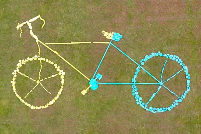 Residents of the towns and villages on the stage 4 Tour of Britain route are being urged to create their own land art.