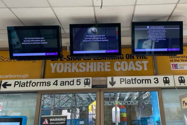 Journey information boards were left empty as hundreds of journeys were cancelled.
