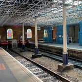Scarborough Railway Station was deserted this morning as the strikes began.