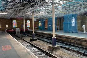 Scarborough Railway Station was deserted this morning as the strikes began.