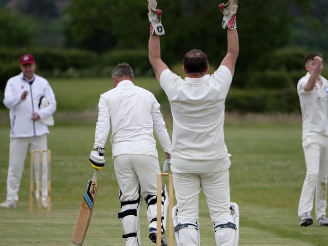 Paul Bond falls LBW to Jack Carradice-Clarkson of Flamborough
