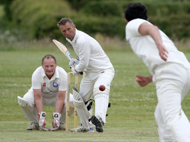 Marcos Brown-Garcia bowls to Paul Bond