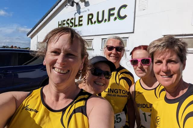 The Brid Road Runners who ran the Humber Bridge 10K