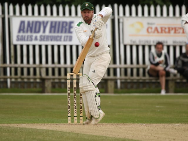 Bridlington CC batting against Folkton & Flixton CC