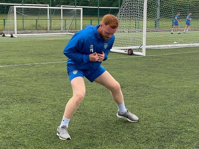 Lewis Ritson was back in training for the Blues