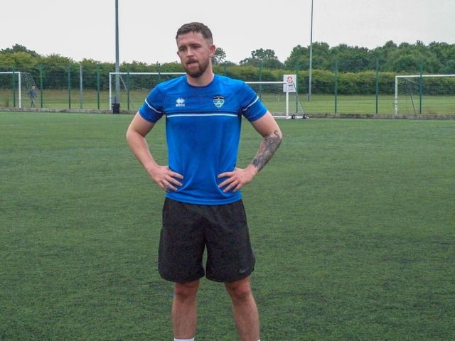 Dan Rowe at Whitby Town FC training