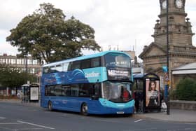 Coastliner bus at Scarborough Rail Station