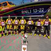 The Bridlington RNLI volunteer crew thanks everyone who supported the maritime and general auction. Photo: Mike Milner/RNLI