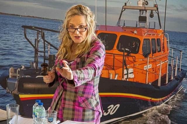 Caroline Hawley, who is not only an expert on Bargain Hunt but also from Hawley’s Auctioneers, Beverley, hosted the sale. Photo: Mike Milner/RNLI