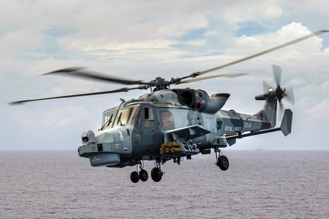 A Royal Navy Wildcast helicopter display will take place at 2.30pm above South Bay.