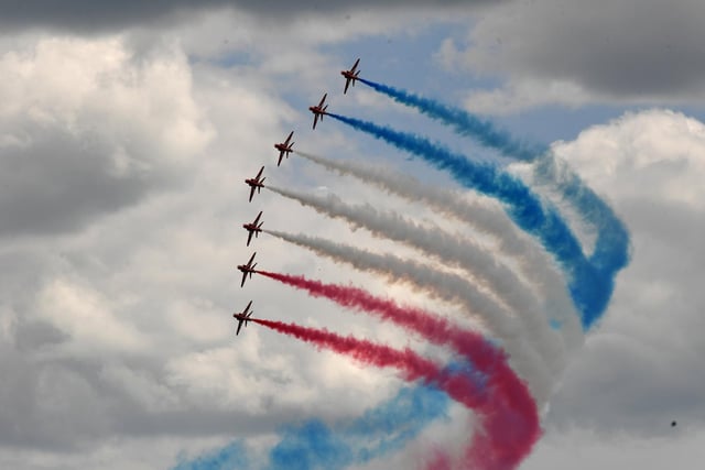 The Red Arrows put on a show for the thousands who attended