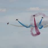 The Red Arrows is play over South Bay Scarborough