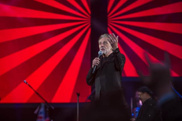 Frankie Valli on stage at Scarborough Open Air Theatre