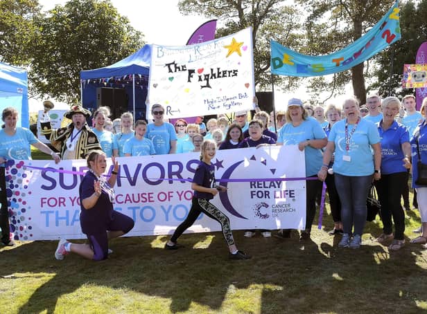 Participants at the start of a previous Relay for Life event at Sewerby. Photo: Richard Ponter