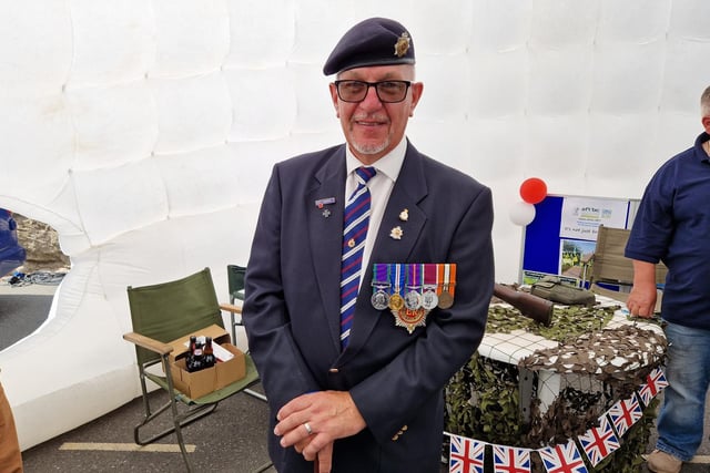 Sgt Gus Young from Scarborough manned the Armed Forces and Veterans Breakfast Club tent