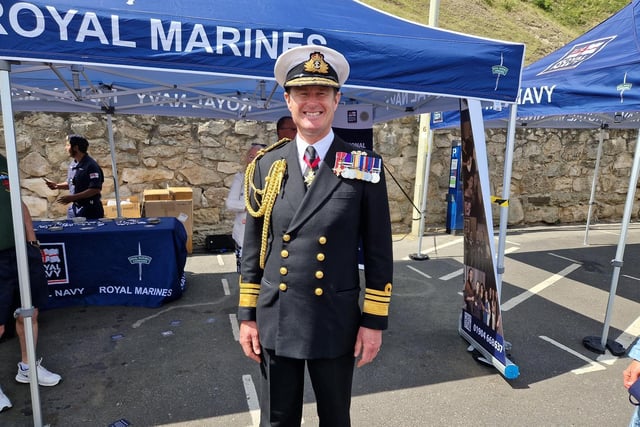 Vice Admiral Andrew Burns, Royal Navy Fleet Commander and joint commander for Armed Forces Day Scarborough