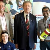 Sir Greg Knight MP (centre) is pictured with the Royal Life Saving Society team during the ‘Drowning Prevention Week’ event at the House of Commons. Photo submitted