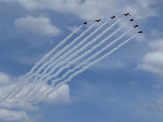The Red Arrows always make for a spectacular sight.