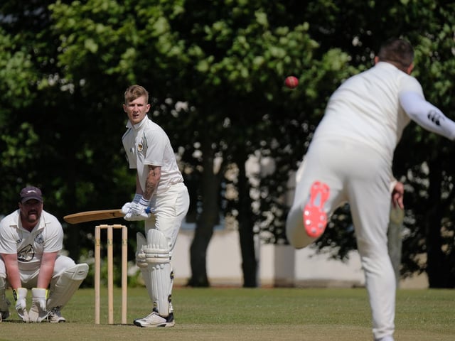 Ollie Varey in action for Malton & Old Malton 3rds at Scarborough 3rds
