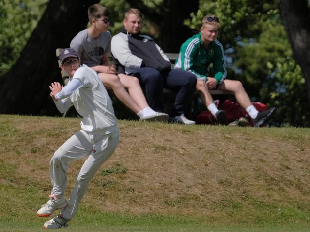 Scarborough 3rds get the ball back in from the outfield