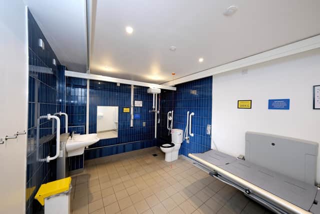 The Changing Places facility within the new toilets.