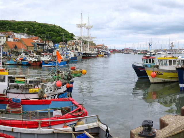 Colourful inner harbour.