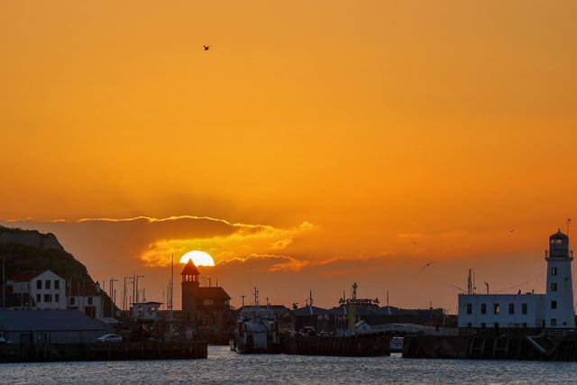 Amazing sunrise over the harbour.