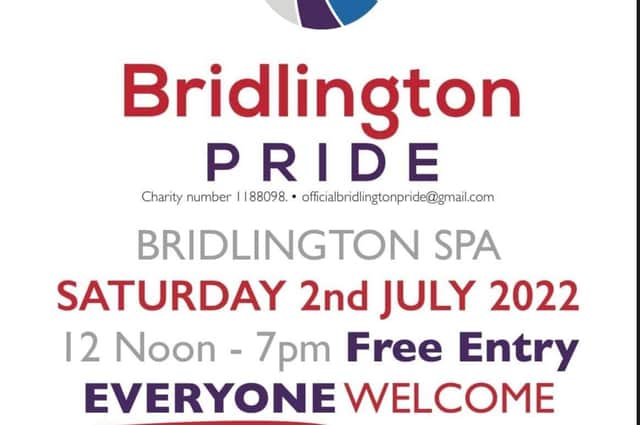 The Bridlington Pride event will be delivering a packed programme of events at the Spa.