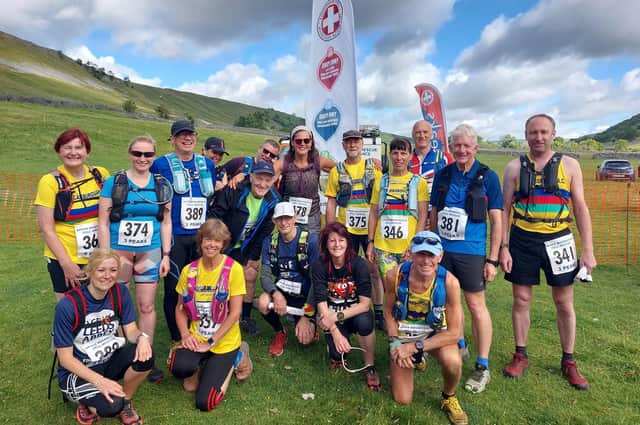 The Scarborough Athletic Club group at the Upper Wharfedale Two Peaks and Three Peaks Challenges